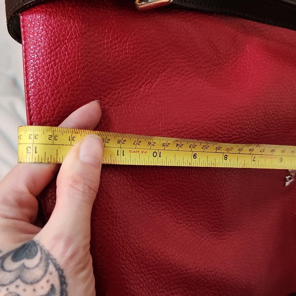 Valentina red pebbled leather with brown straps - Picture 14 of 16